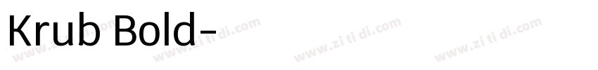 Krub Bold字体转换